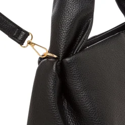 New Borsa a Mano da Donna Nera con Manico Imbottito Donna Borse A Mano