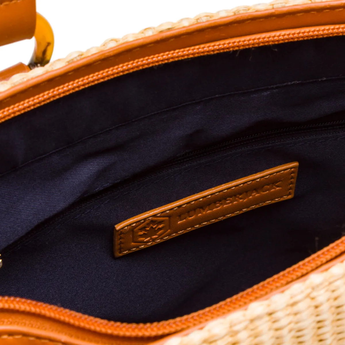 New Borsa a Mano in Rafia da Donna con Ciondolo rimovibile Logo Donna Borse A Mano