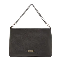 Borsa a mano da donna nera con tracolla a catena metallica Donna Borse A Mano