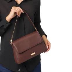 Online Borsa a mano marrone da Donna con logo Donna Borse A Mano