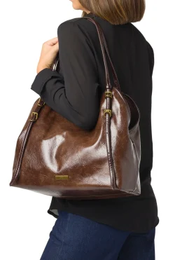 Discount Borsa a mano marrone da Donna con dettagli in metallo Donna Borse A Spalla