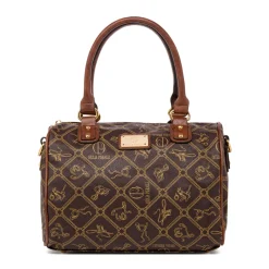 Sale Borsa a mano marrone da Donna con stampa Donna Borse A Mano