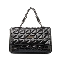 Clearance Borsa a mano nera da Donna con manici a catena Donna Borse A Mano