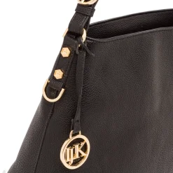 Outlet Borsa a mano nera da Donna con ciondolo Donna Borse A Mano