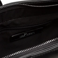 New Borsa a mano nera da donna con logo Donna Borse A Mano