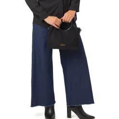 Hot Borsa a mano nera da Donna con manico a cerchio Donna Borse A Mano