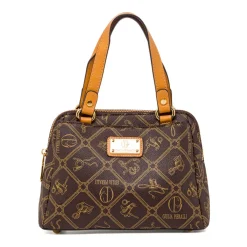 Outlet Borsa a mano nera da Donna con stampa logo Donna Borse A Mano