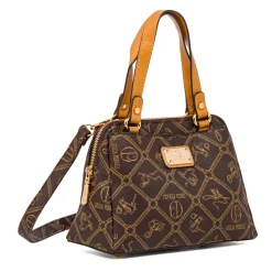 Outlet Borsa a mano nera da Donna con stampa logo Donna Borse A Mano