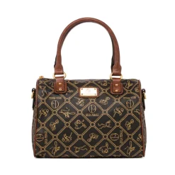 Online Borsa a mano nera da Donna con stampa Donna Borse A Mano