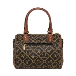 Online Borsa a mano nera da Donna con stampa Donna Borse A Mano