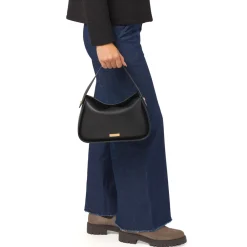 Best Borsa a mano nera da Donna con logo e tracolla rimovibile Donna Borse A Mano