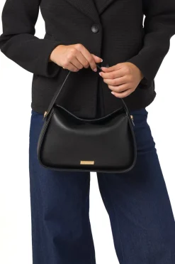 Best Borsa a mano nera da Donna con logo e tracolla rimovibile Donna Borse A Mano
