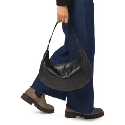 Outlet Borsa a mezzaluna nera da Donna Donna Borse A Spalla