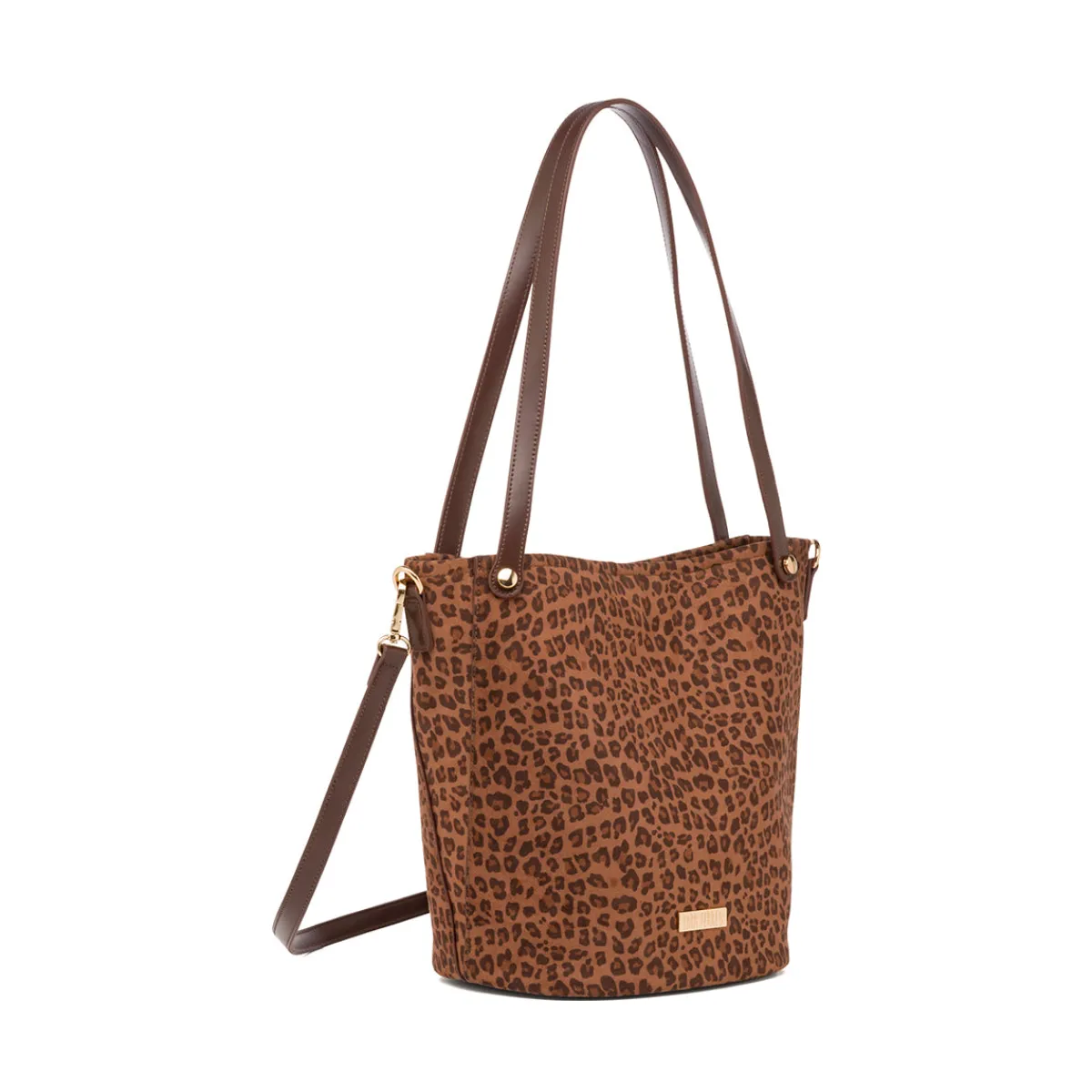 Discount Borsa a secchiello con stampa animalier marrone da Donna Donna Borse A Spalla