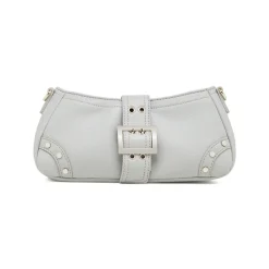 Borsa a Spalla Azzurra da Donna con Borchie e Fibbia frontale Donna Borse A Spalla