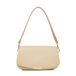 Clearance Borsa a spalla beige con logo in metallo Donna Borse A Mano