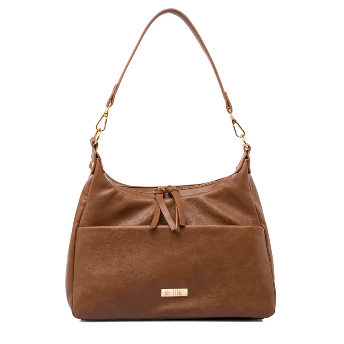 Online Borsa a spalla beige da Donna con tasca e zip Donna Borse A Spalla