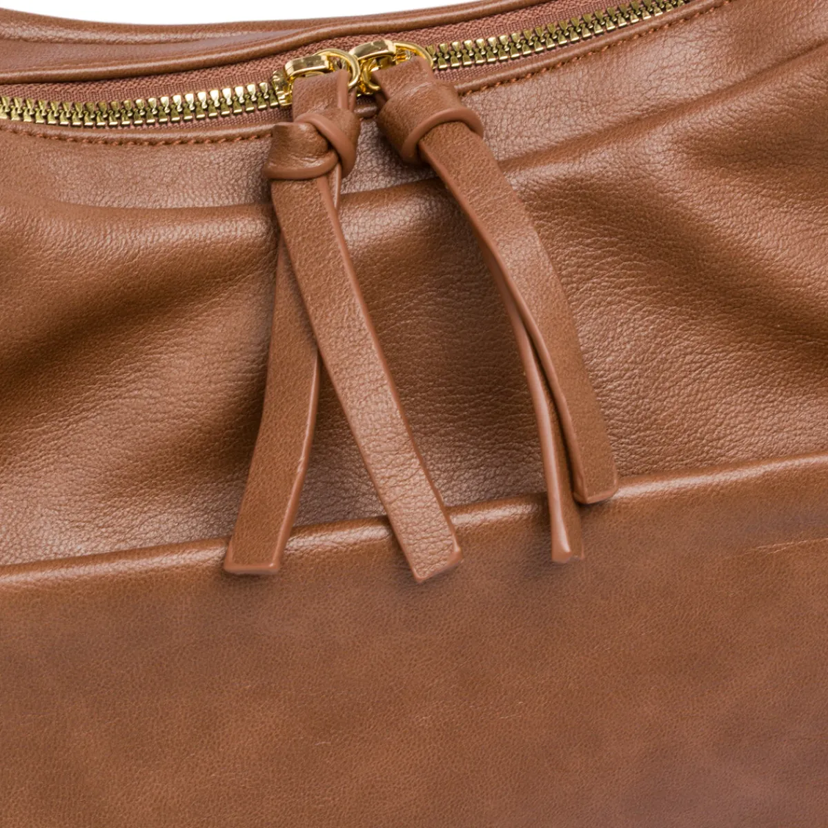 Online Borsa a spalla beige da Donna con tasca e zip Donna Borse A Spalla