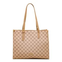 Sale Borsa a spalla beige da Donna con dettaglio logo metallizzato Donna Borse A Spalla