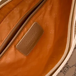 Sale Borsa a spalla beige da Donna con dettaglio logo metallizzato Donna Borse A Spalla