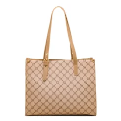 Sale Borsa a spalla beige da Donna con dettaglio logo metallizzato Donna Borse A Spalla