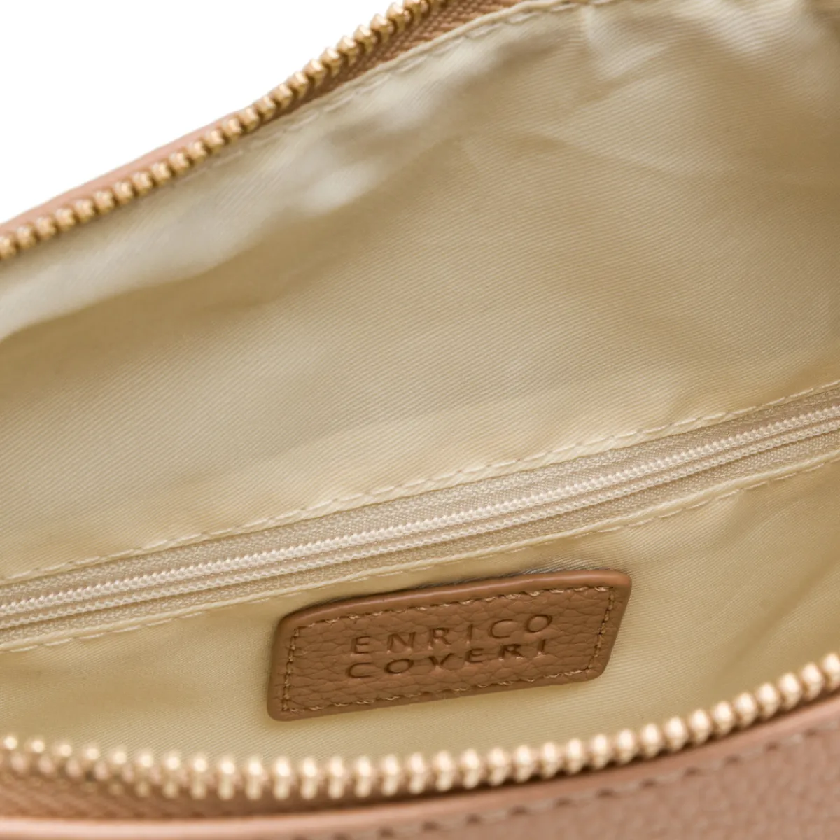 Online Borsa a spalla beige da Donna con logo Donna Borse A Spalla