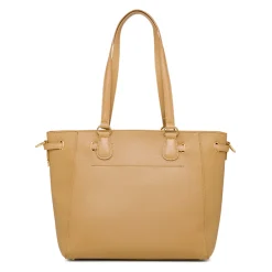 Borsa a spalla beige da Donna con dettaglio in metallo Donna Borse A Mano