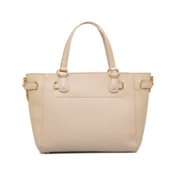 New Borsa a spalla beige da Donna con dettaglio chiusura a incastro Donna Borse A Spalla