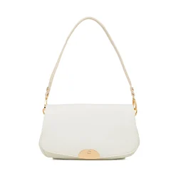 Discount Borsa a spalla bianca con logo in metallo Donna Borse A Mano|Scarpe Eleganti