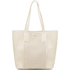 Discount Borsa a spalla bianca da Donna con dettaglio traforato Donna Borse A Spalla