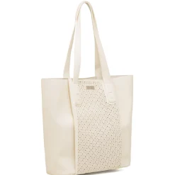 Discount Borsa a spalla bianca da Donna con dettaglio traforato Donna Borse A Spalla