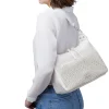 Discount Borsa a spalla bianca da Donna con dettaglio traforato Donna Borse A Spalla