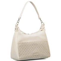Discount Borsa a spalla bianca da Donna con dettaglio traforato Donna Borse A Spalla