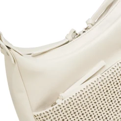 Discount Borsa a spalla bianca da Donna con dettaglio traforato Donna Borse A Spalla