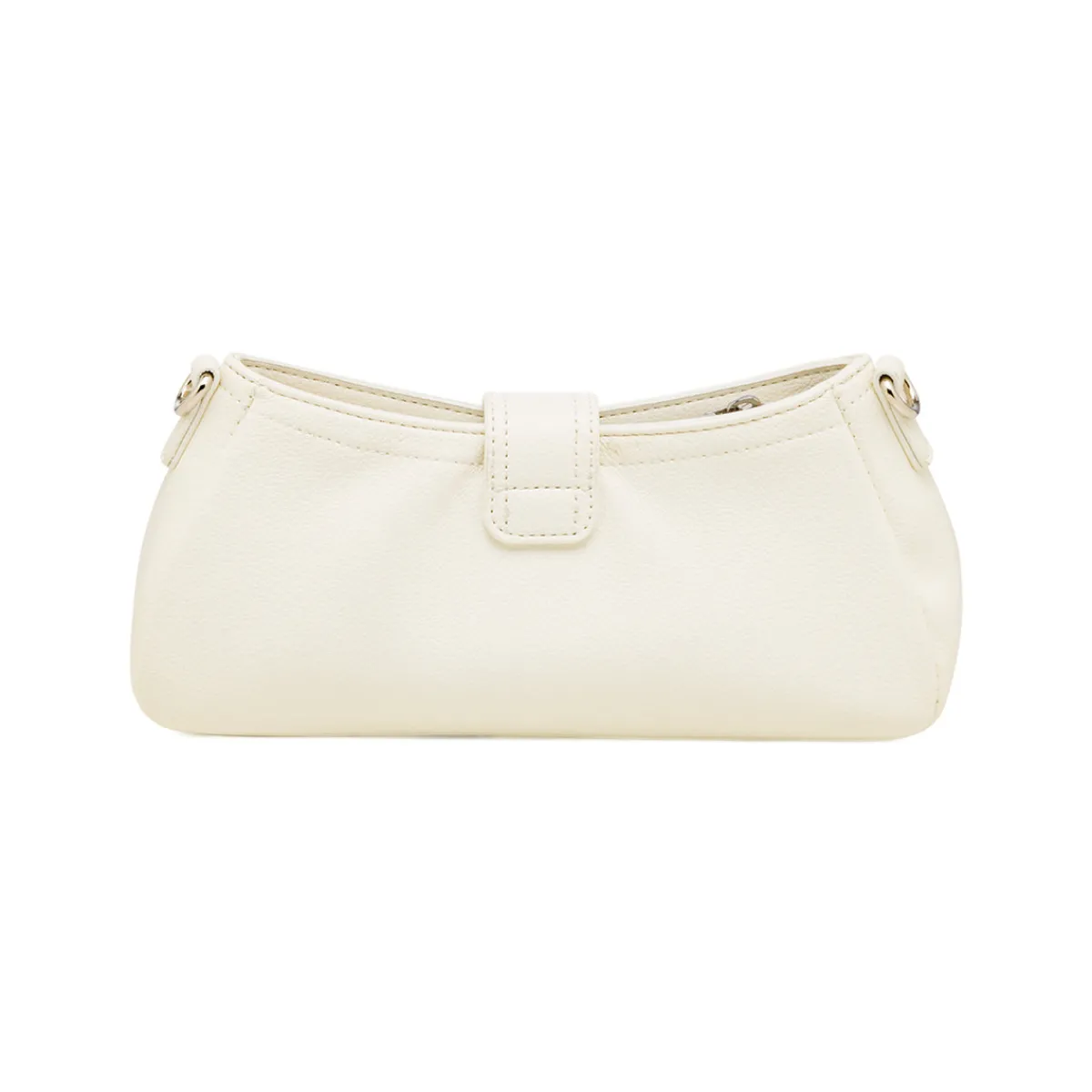 Sale Borsa a Spalla Bianca da Donna con Borchie e Fibbia frontale Donna Borse A Spalla