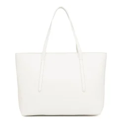 Outlet Borsa a spalla bianca da Donna con logo in metallo Donna Borse A Spalla