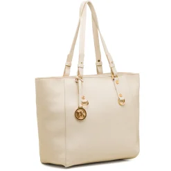 Hot Borsa a spalla bianca off-white da Donna con logo pendente dorato Donna Borse A Spalla