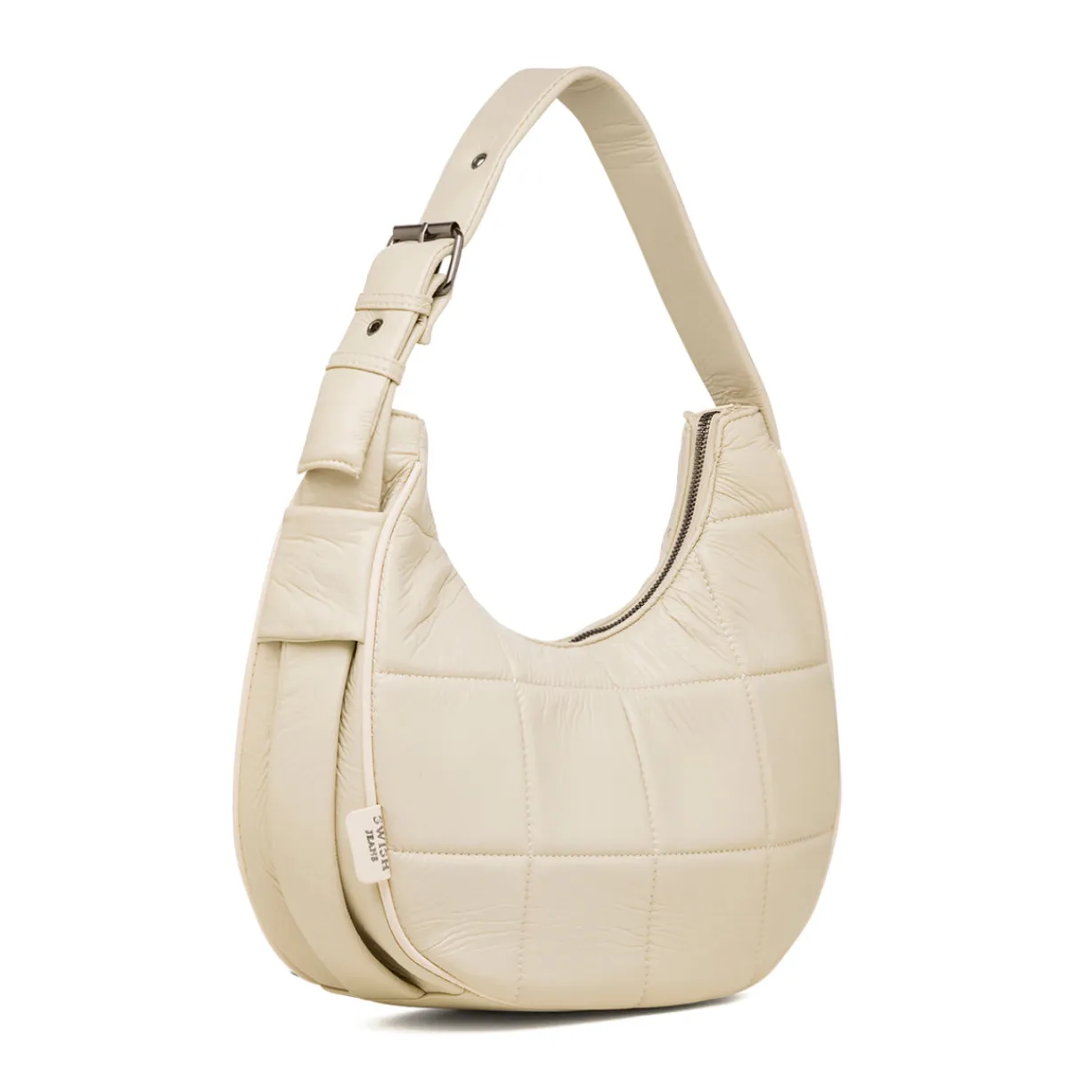New Borsa a spalla bianco off-white da donna effetto trapuntato Donna Borse A Spalla