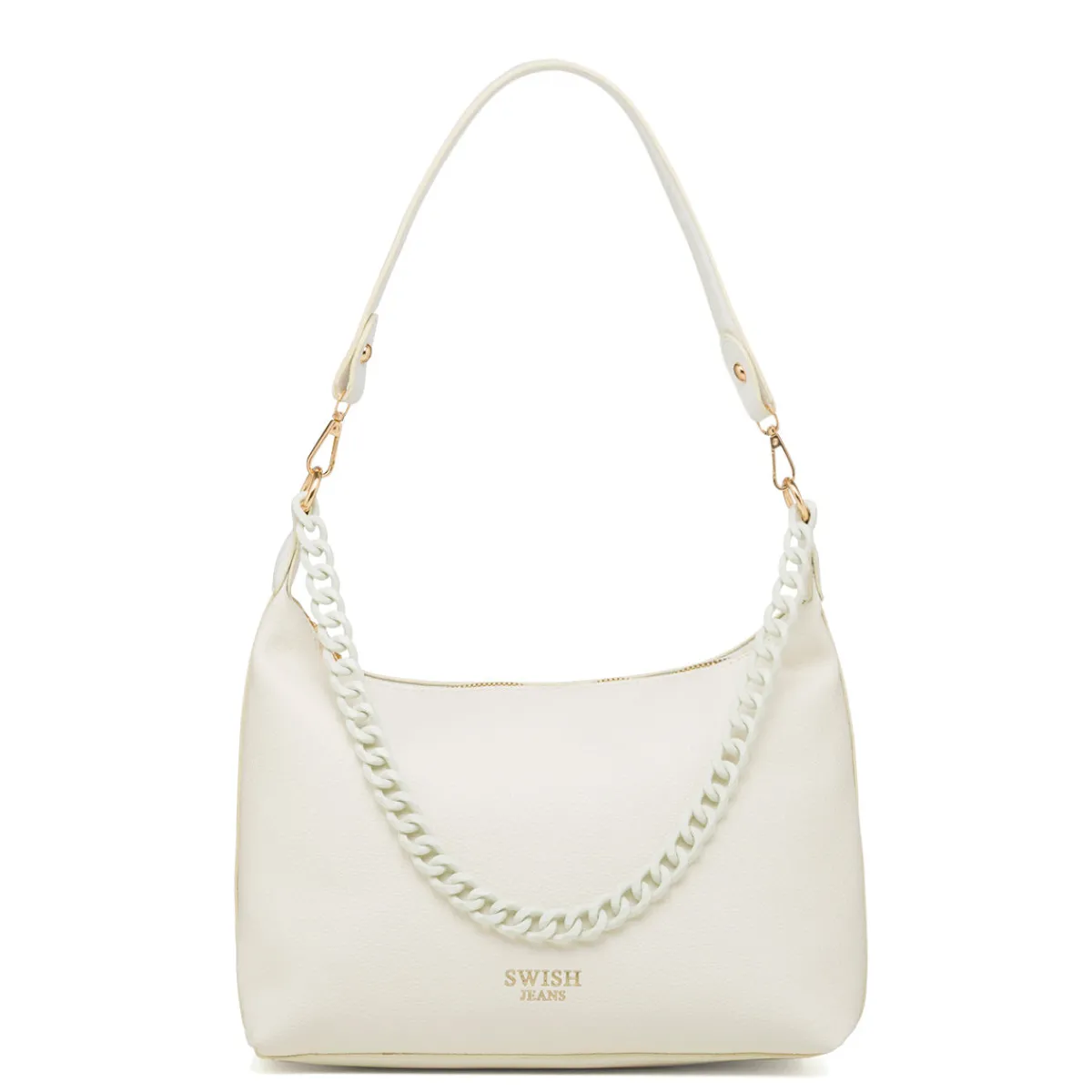 New Borsa a spalla bianco off-white da Donna con catena Donna Borse A Spalla