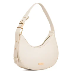 Hot Borsa a spalla bianco off-white da Donna con logo in metallo Donna Borse A Spalla