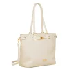 Borsa a spalla bianco off-white da Donna con rifiniture dorate Donna Borse A Mano