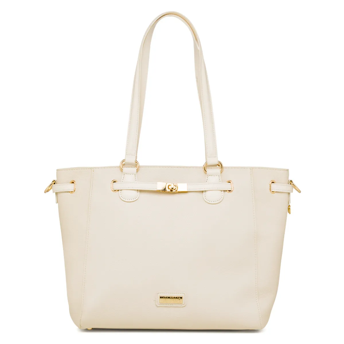 Borsa a spalla bianco off-white da Donna con rifiniture dorate Donna Borse A Mano