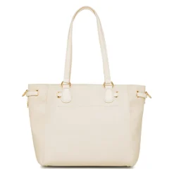 Borsa a spalla bianco off-white da Donna con rifiniture dorate Donna Borse A Mano