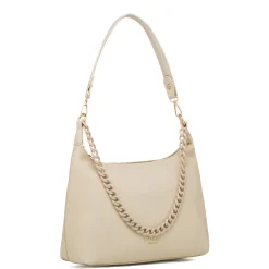 Best Borsa a spalla bianco off-white da Donna con catena e logo Donna Borse A Spalla
