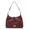 Online Borsa a spalla Bordeaux da Donna con tasca frontale Donna Borse A Spalla