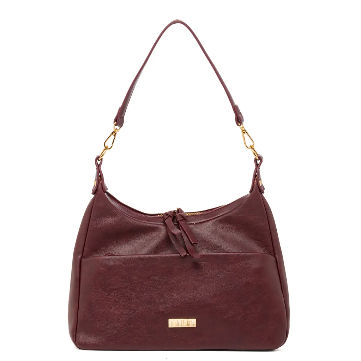 Online Borsa a spalla Bordeaux da Donna con tasca frontale Donna Borse A Spalla