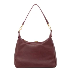 Online Borsa a spalla Bordeaux da Donna con tasca frontale Donna Borse A Spalla
