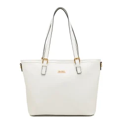 Outlet Borsa a spalla da donna bianca con tracolla rimovibile Donna Borse A Spalla