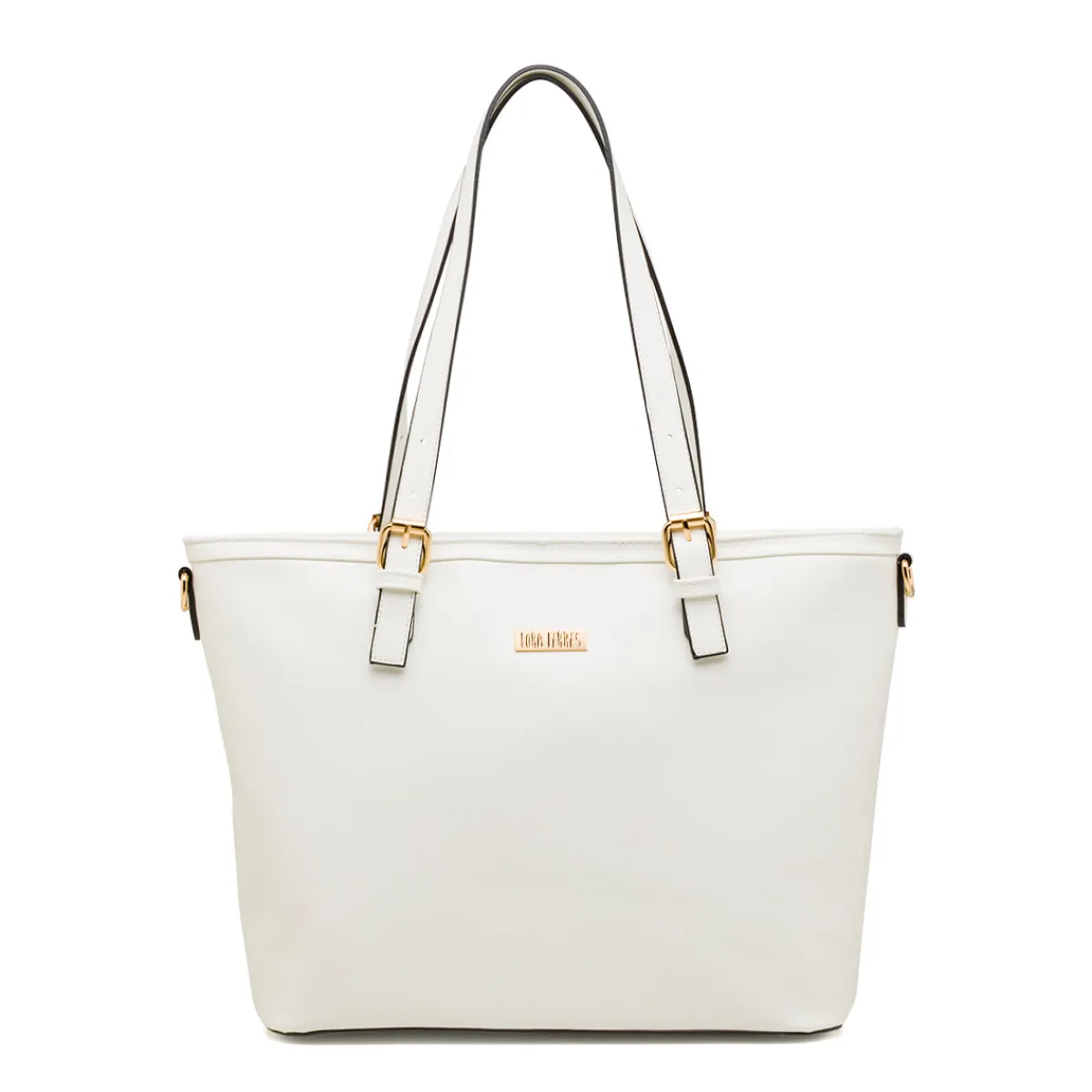 Outlet Borsa a spalla da donna bianca con tracolla rimovibile Donna Borse A Spalla