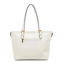 Outlet Borsa a spalla da donna bianca con tracolla rimovibile Donna Borse A Spalla